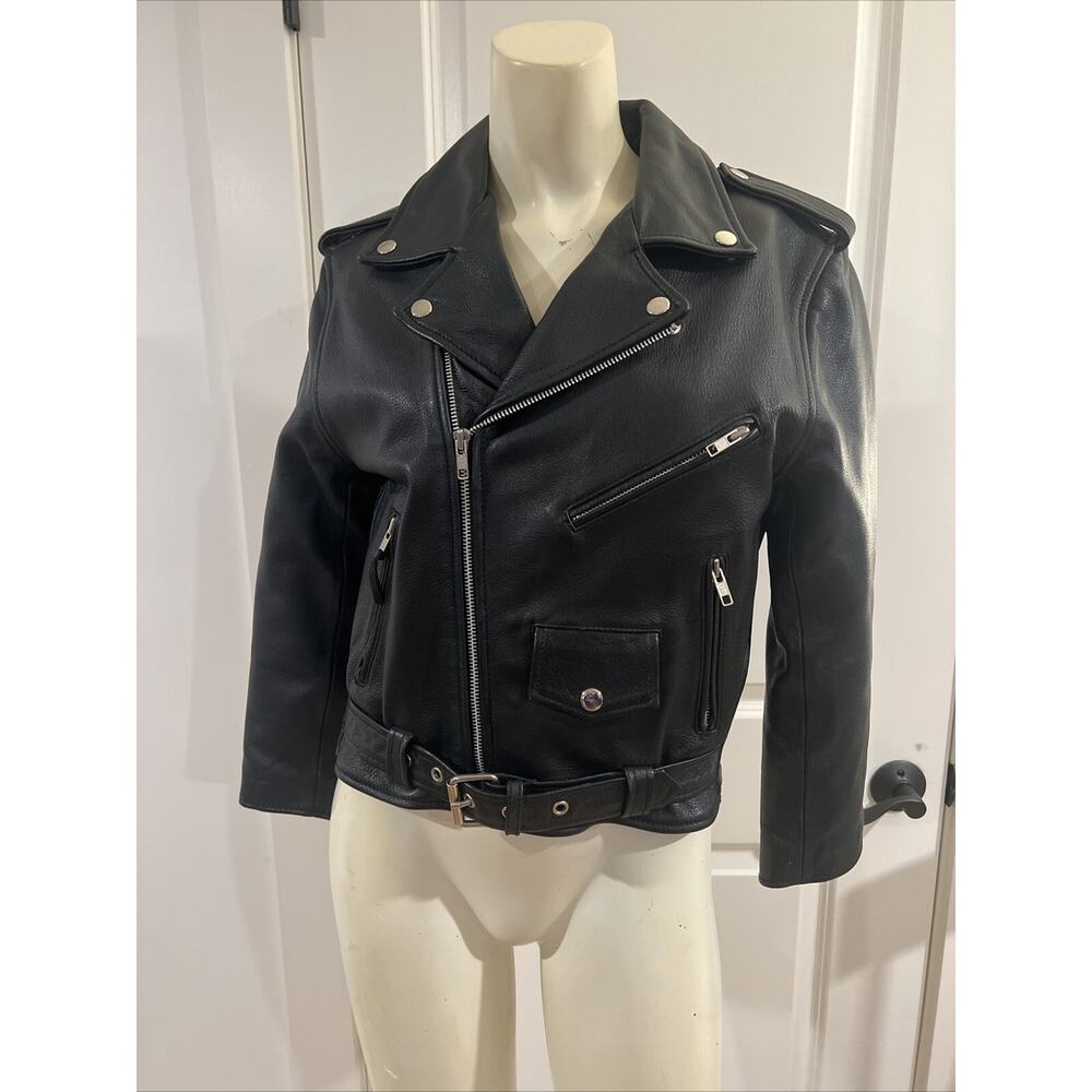 KISS Army One of a Kind Hand Painted LEATHER FMC JACKET NWOT Womens 16